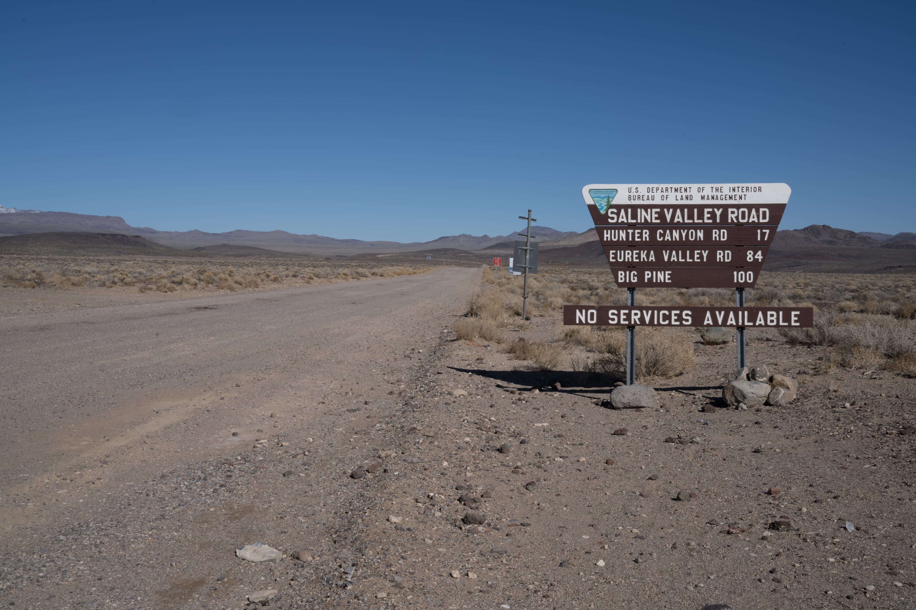 Saline Valley Road — overland route near Big Pine, California, California