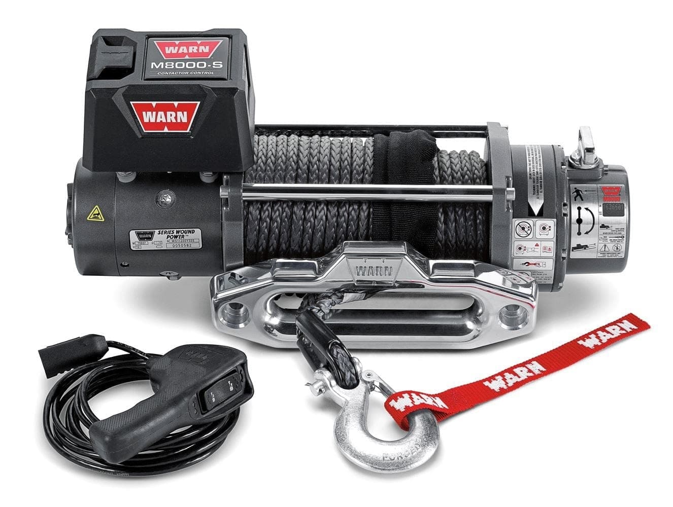 WARN M8-S Winch (M8000-s, Synthetic Rope) — Recovery