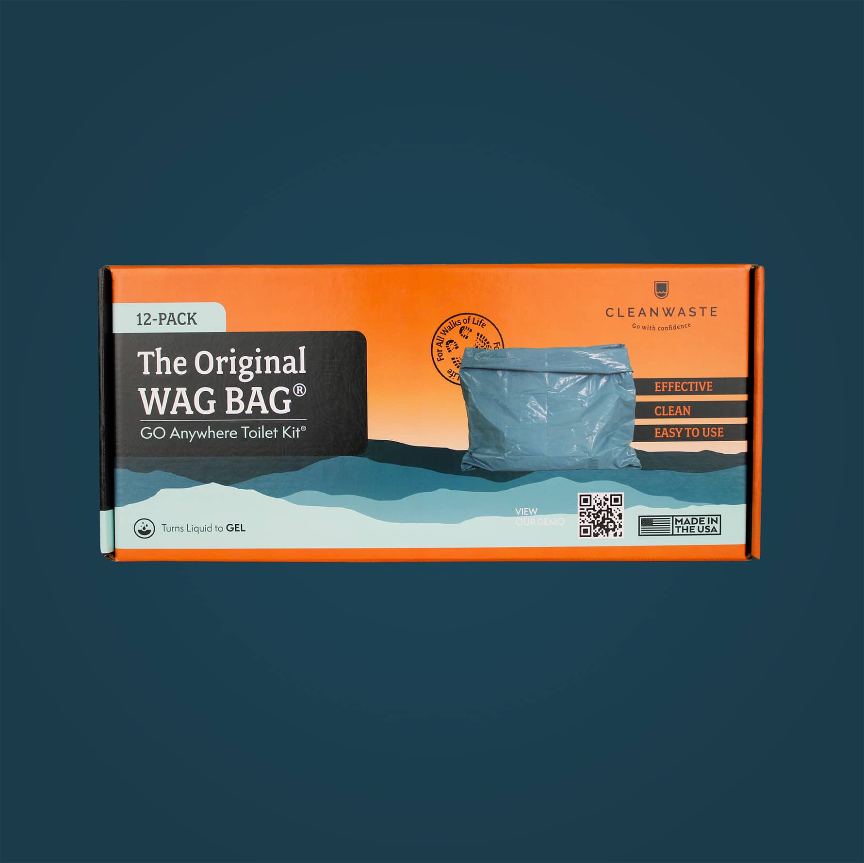 Cleanwaste GO Anywhere WAG Bag (12-Pack) — Hygiene & Sanitation